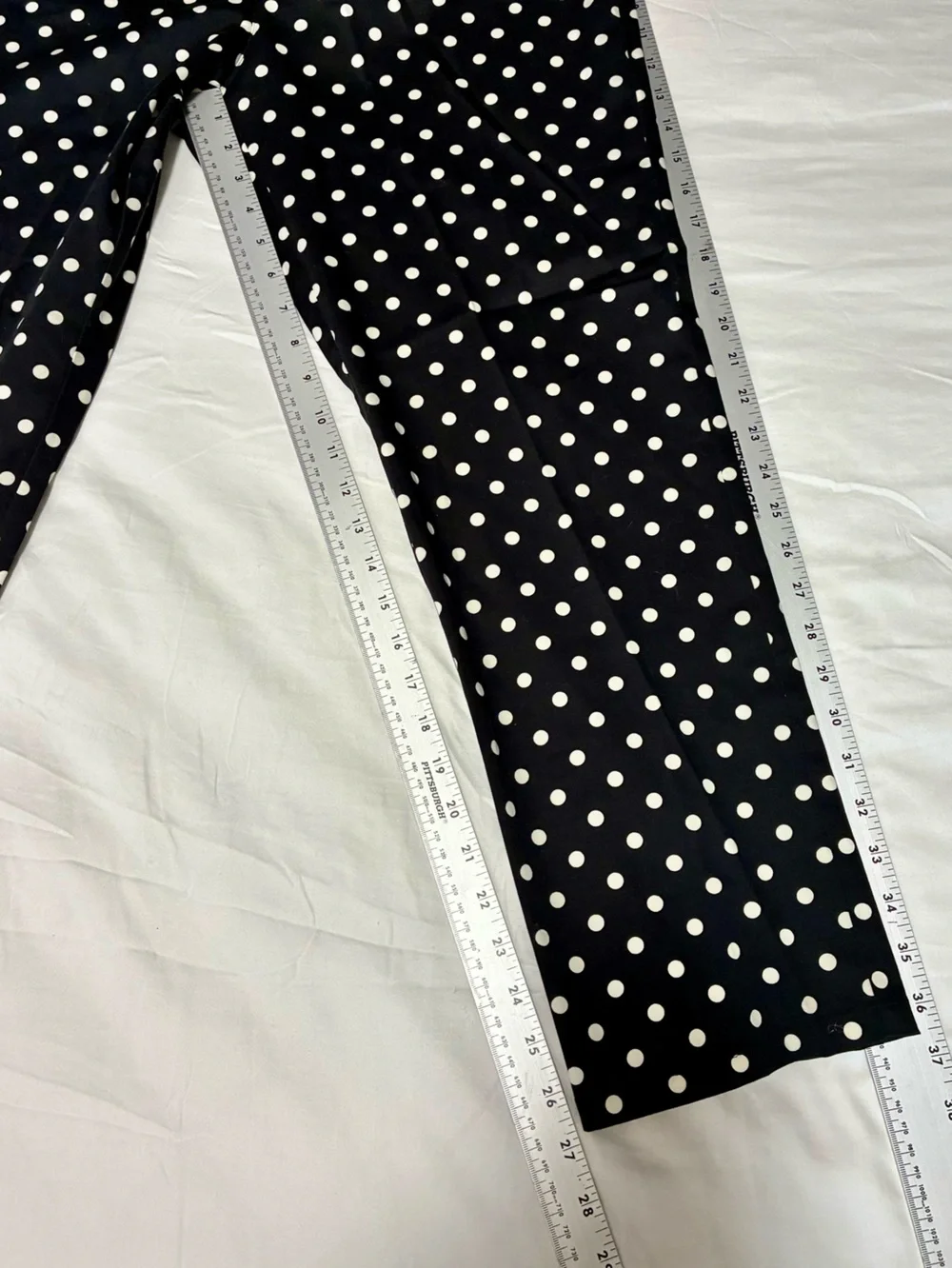 Lauren Ralph Lauren 12P Black Polka Dot Cropped Pants Business Casual Preppy EUC
